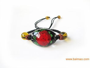 鲜花月季琥珀编织手链 厂家直销特价礼品批发指南