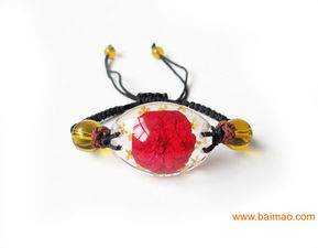 鲜花月季琥珀编织手链 厂家直销特价，优质礼品批发首选